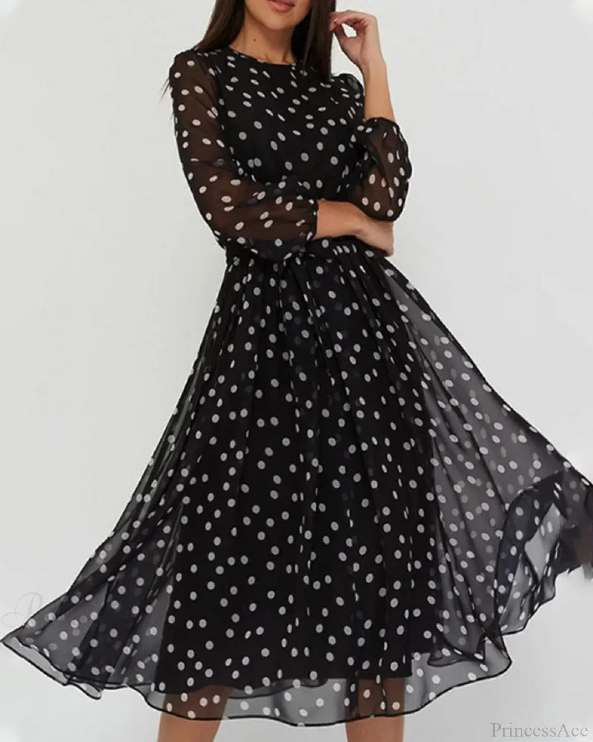 Polka Dot Print Dress image 7