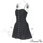Polka Dot Print Open Graceful Back Spaghetti Strap Mini Dress image 10