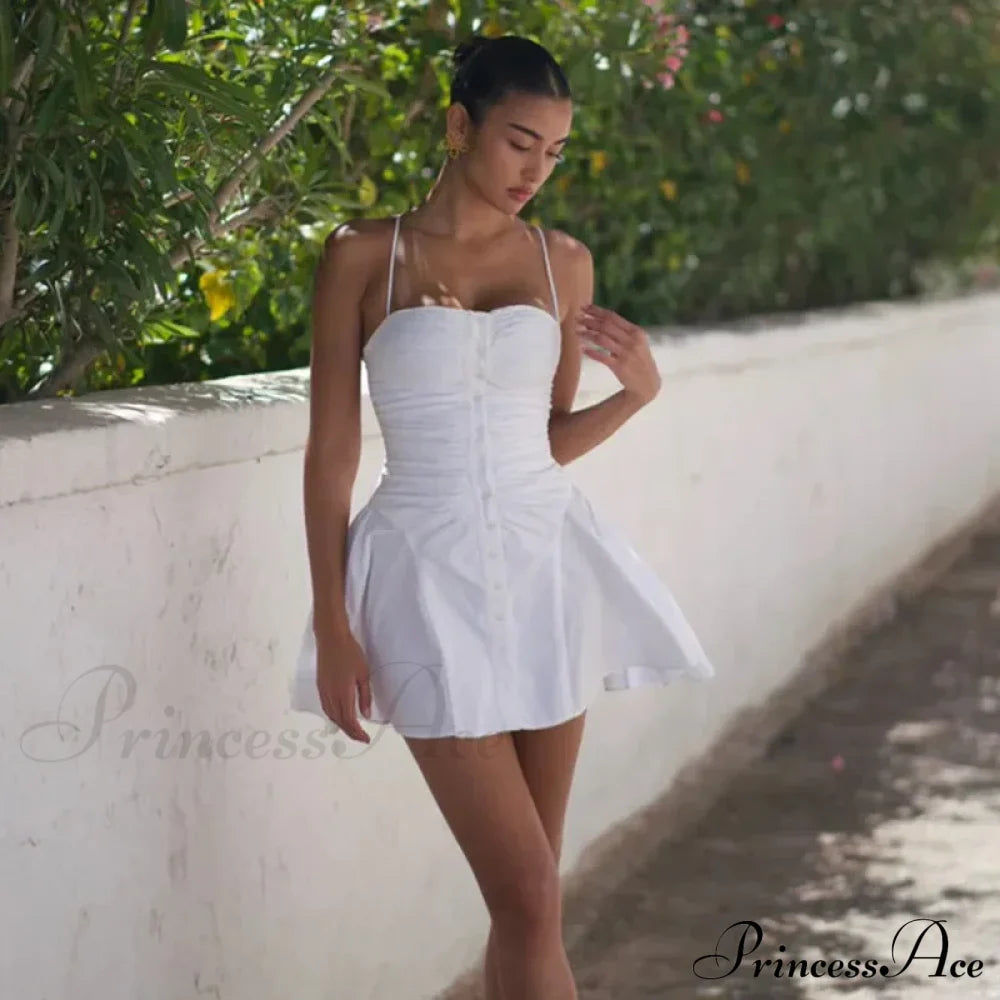 Polka Dot Print Open Graceful Back Spaghetti Strap Mini Dress image 8