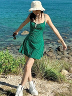 Polka Dot Spaghetti Strap Mini Dress image 3