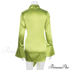 Polo Lapel Dress with Long Sleeves image 6