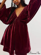 Portia Velvet Stylish Mini Dress image 5