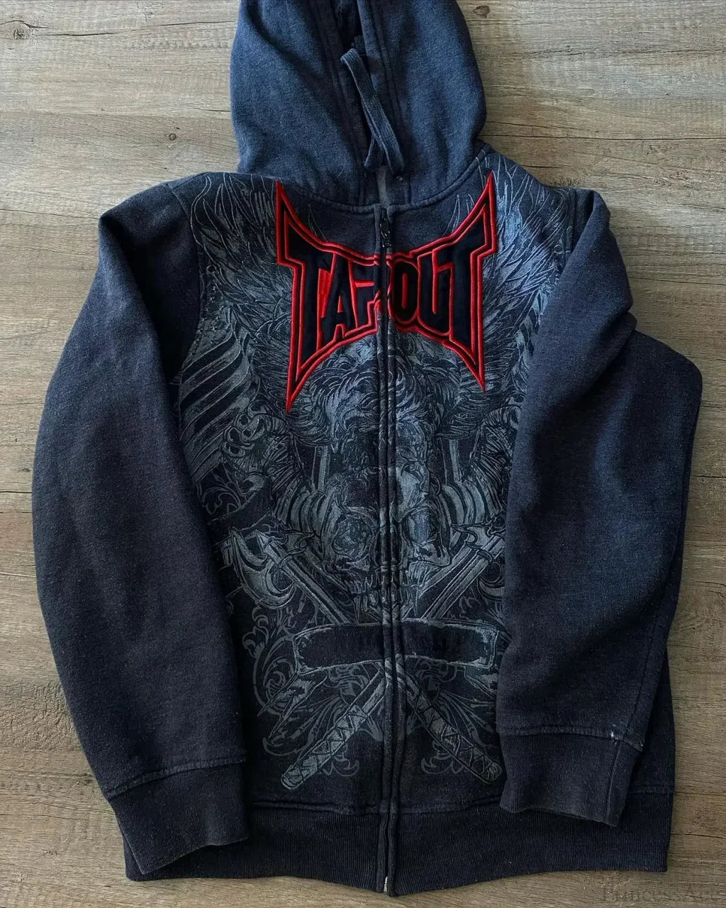 Prayer Portrait Black Zipper Hoodie image 3
