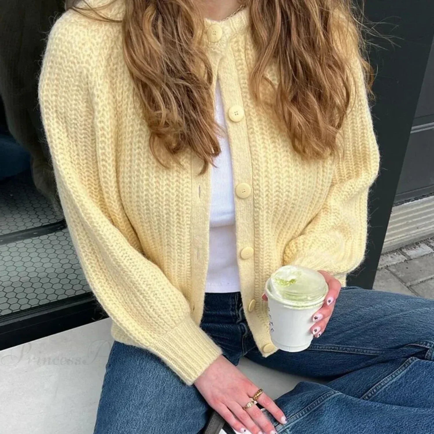 Preppy Button Up Vintage Y2K Cardigan image 2