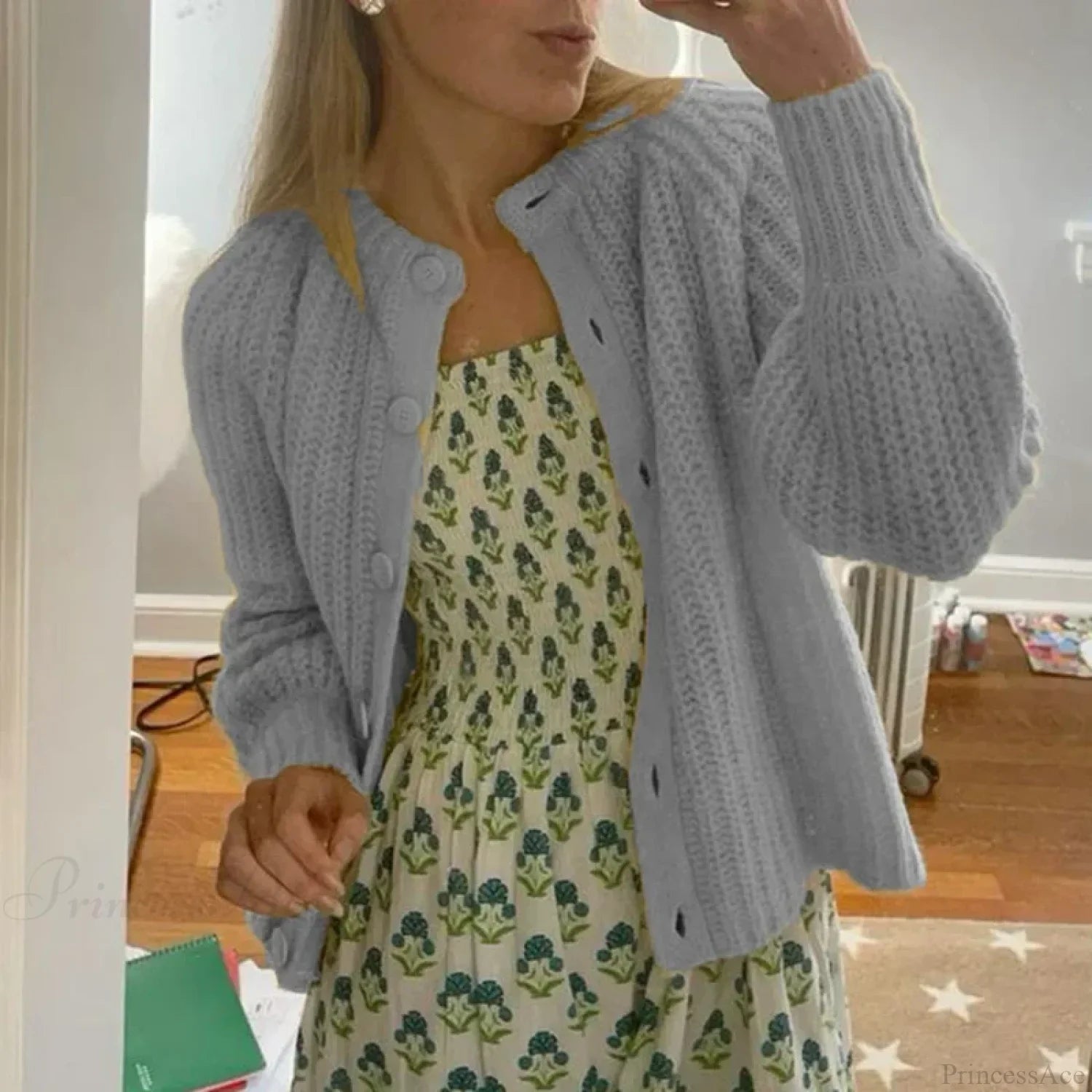 Preppy Button Up Vintage Y2K Cardigan image 4