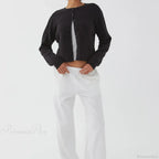 Preppy Crew Neck Button Up Front Cardigan image 5