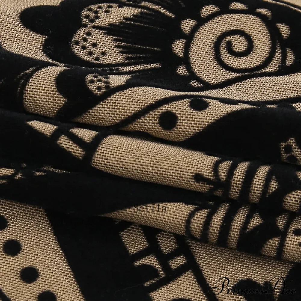 Print Backless Black Mini Dress image 6
