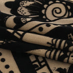 Print Backless Black Mini Dress image 6