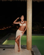 Print Bikini with Push Up Bottom Three Piece Swimsuit image 2