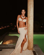 Print Bikini with Push Up Bottom Three Piece Swimsuit image 1