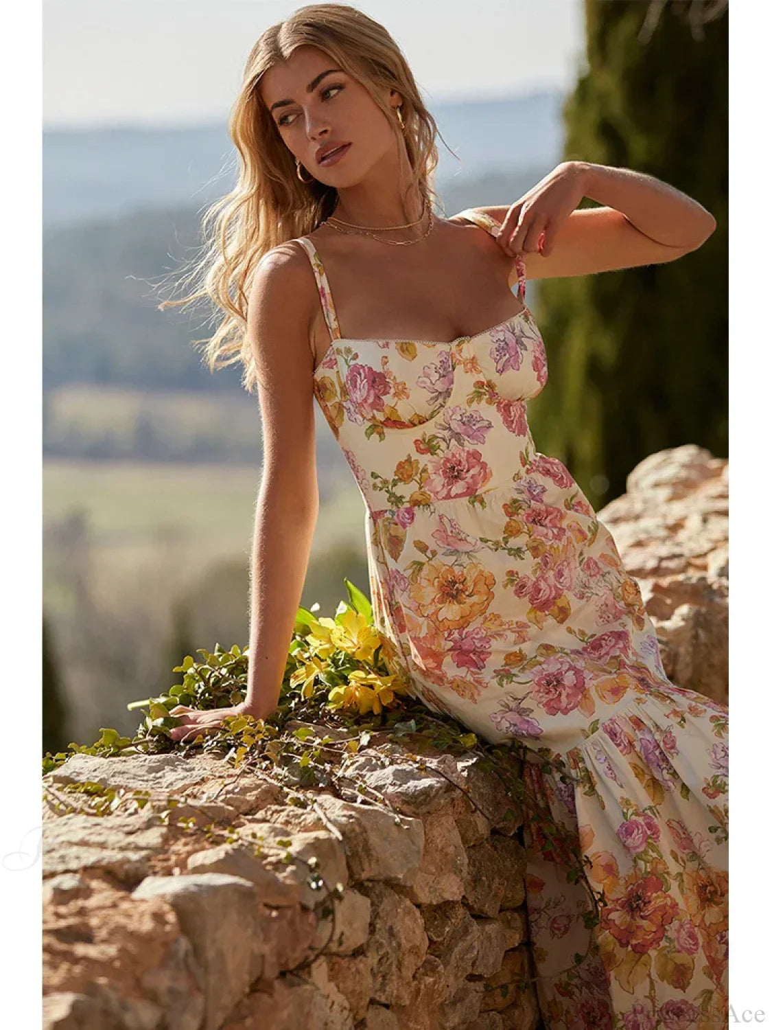 Print Bodycon A-line Vacation Dress image 1