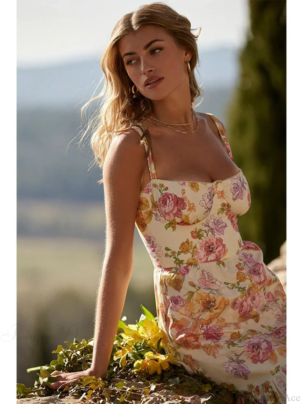 Print Bodycon A-line Vacation Dress image 2