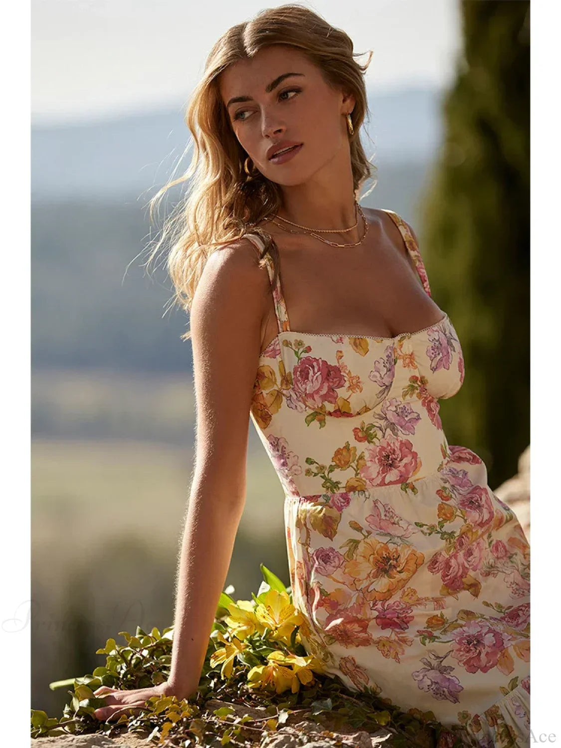 Print Bodycon A-line Vacation Dress image 2