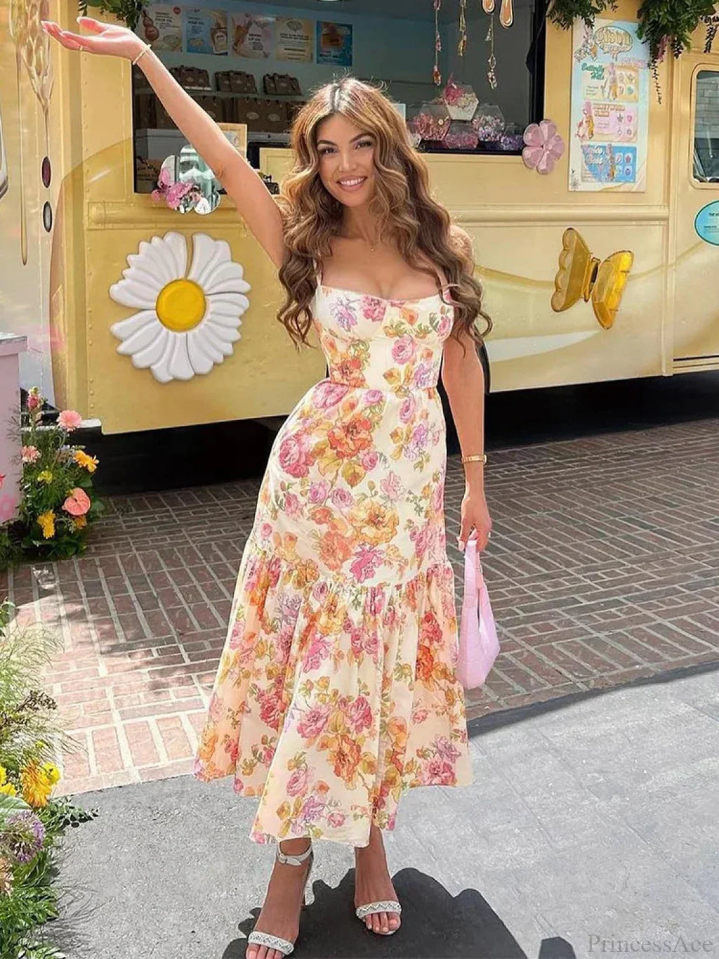 Print Bodycon A-line Vacation Dress image 4
