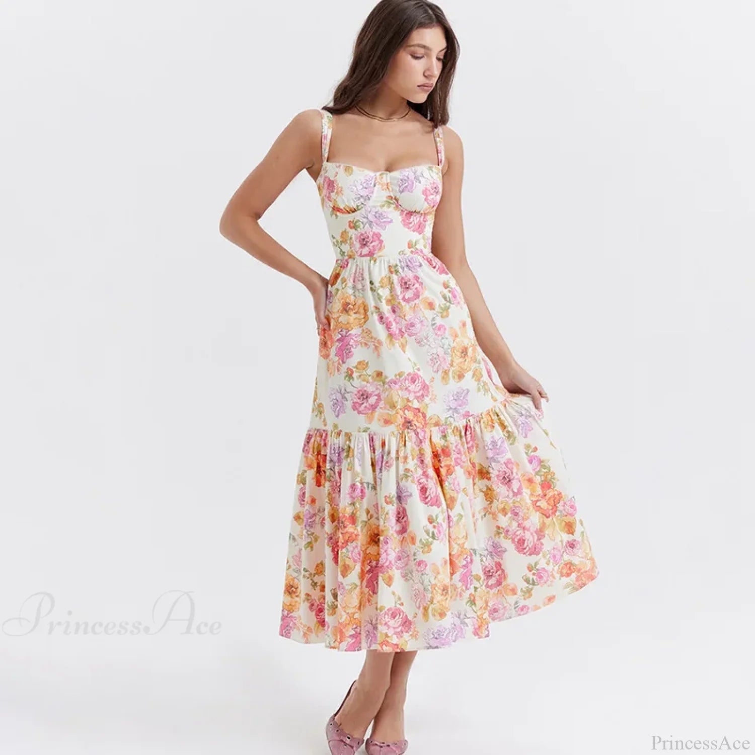 Print Bodycon A-line Vacation Dress image 9