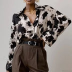 Print Button-up Casual Long Sleeve Blouse image 1