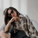 Print Button-up Casual Long Sleeve Blouse image 4