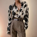 Print Button-up Casual Long Sleeve Blouse image 5