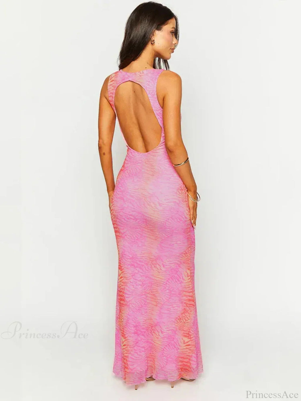 Print Elegant Maxi Vacation Dress image 4
