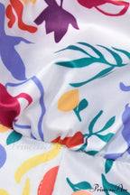 Print Halter Backless Dress in Multicolor image 9