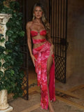Print Maxi Slim Bodycon Vacation Dress image 1