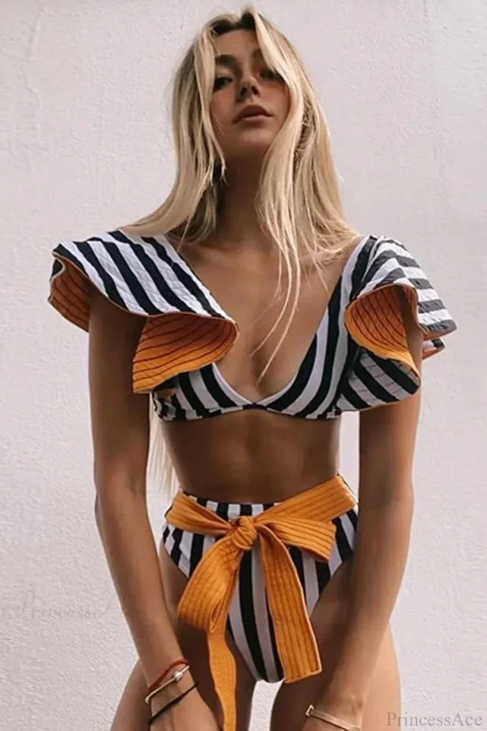 Print Push Up High Waist Bikini Set image 8
