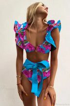 Print Push Up High Waist Bikini Set image 17