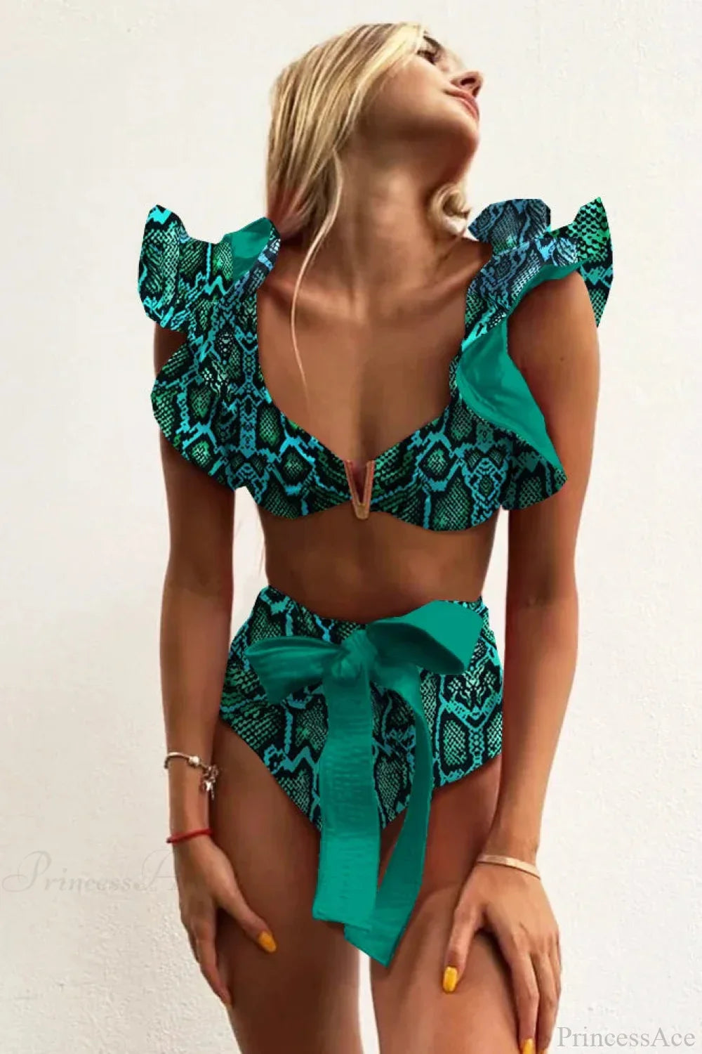 Print Push Up High Waist Bikini Set image 4