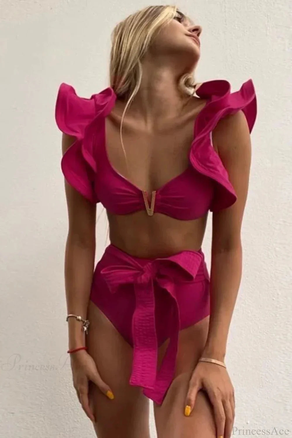 Print Push Up High Waist Bikini Set image 10