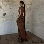 Print Sleeveless Bodycon Maxi Dress image 5