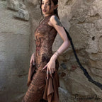 Print Sleeveless Bodycon Maxi Dress image 2