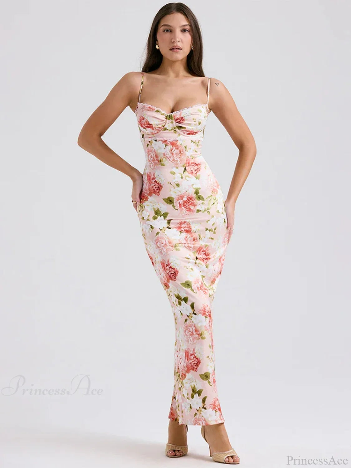 Print Slim Bodycon Elegant Maxi Vacation Dress image 4