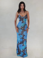 Print Slim Bodycon Maxi Vacation Dress image 2