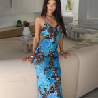 Print Slim Bodycon Maxi Vacation Dress image 5