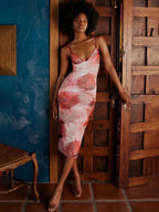 Print Slim Bodycon Midi Vacation Dress image 2