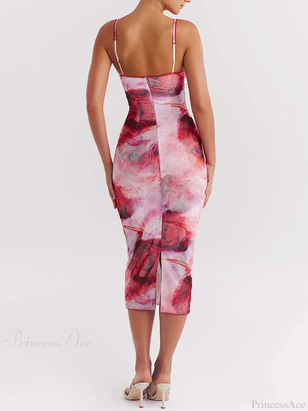 Print Slim Bodycon Midi Vacation Dress image 4