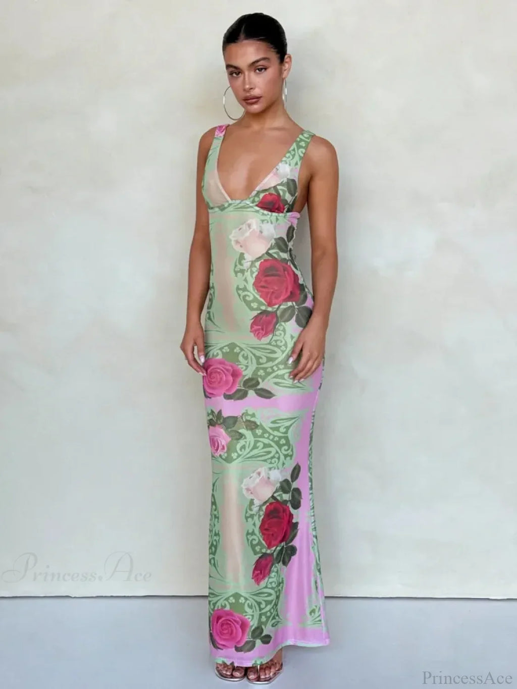 Print Slim Elegant Maxi Vacation Dress image 5