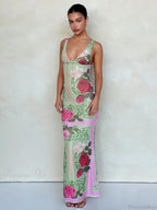 Print Slim Elegant Maxi Vacation Dress image 5