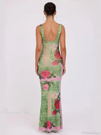 Print Slim Elegant Maxi Vacation Dress image 6