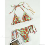 Print Triangle Bikini Set image 9