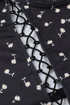 Printed Cutout Tie Strapless Cami Top image 4