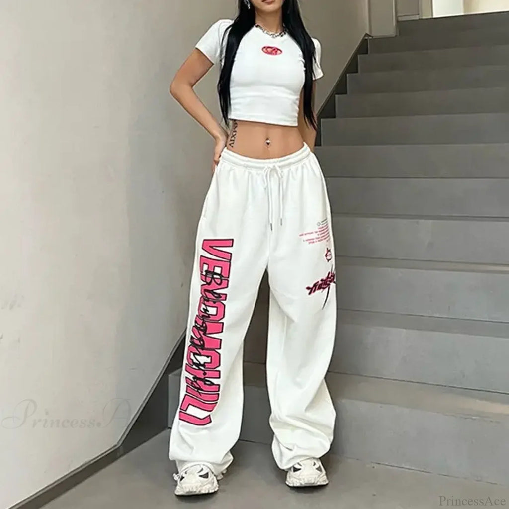 Printed Drawstring Casual Pants image 4
