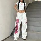 Printed Drawstring Casual Pants image 4