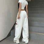 Printed Drawstring Casual Pants image 2