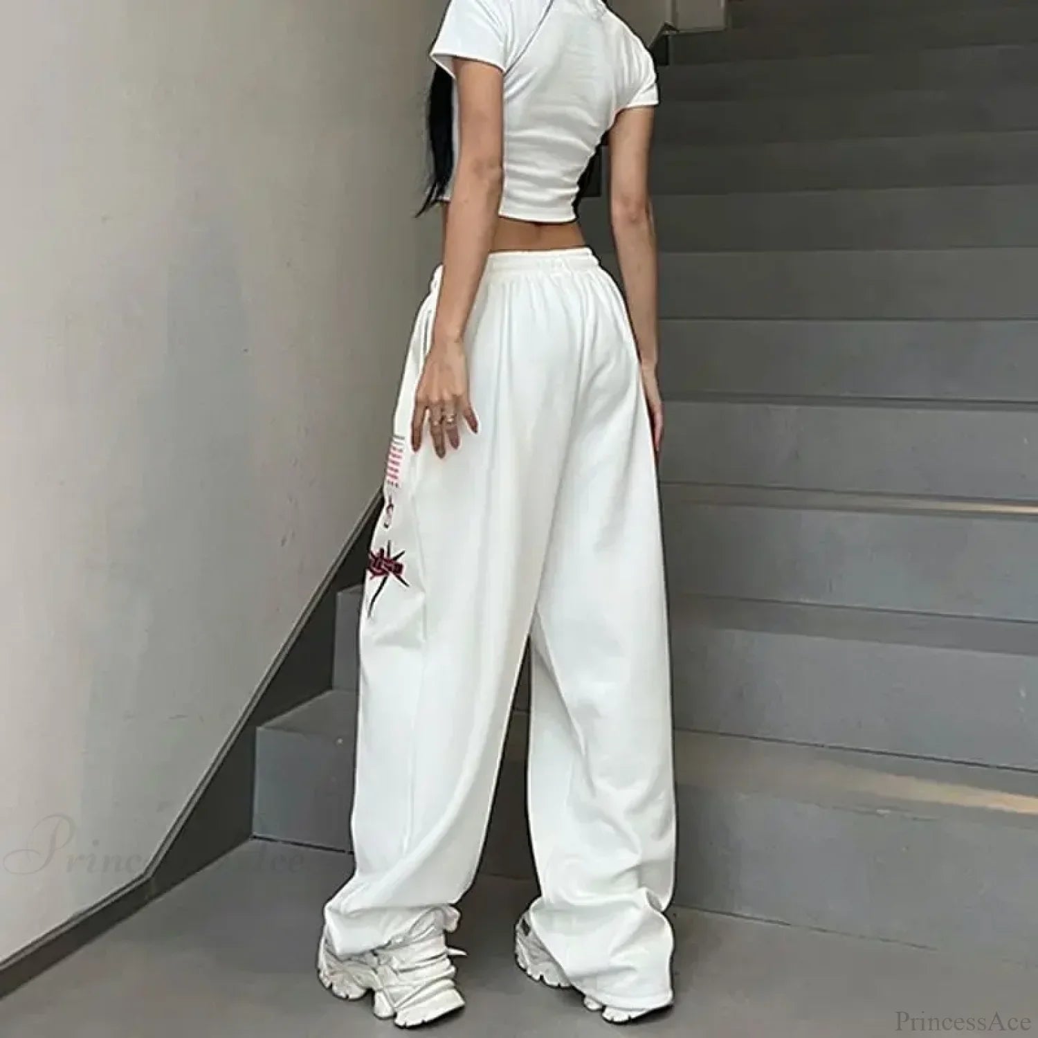 Printed Drawstring Casual Pants image 2