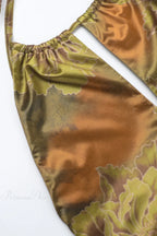 Printed Halter Cami Backless Mini Dress image 5