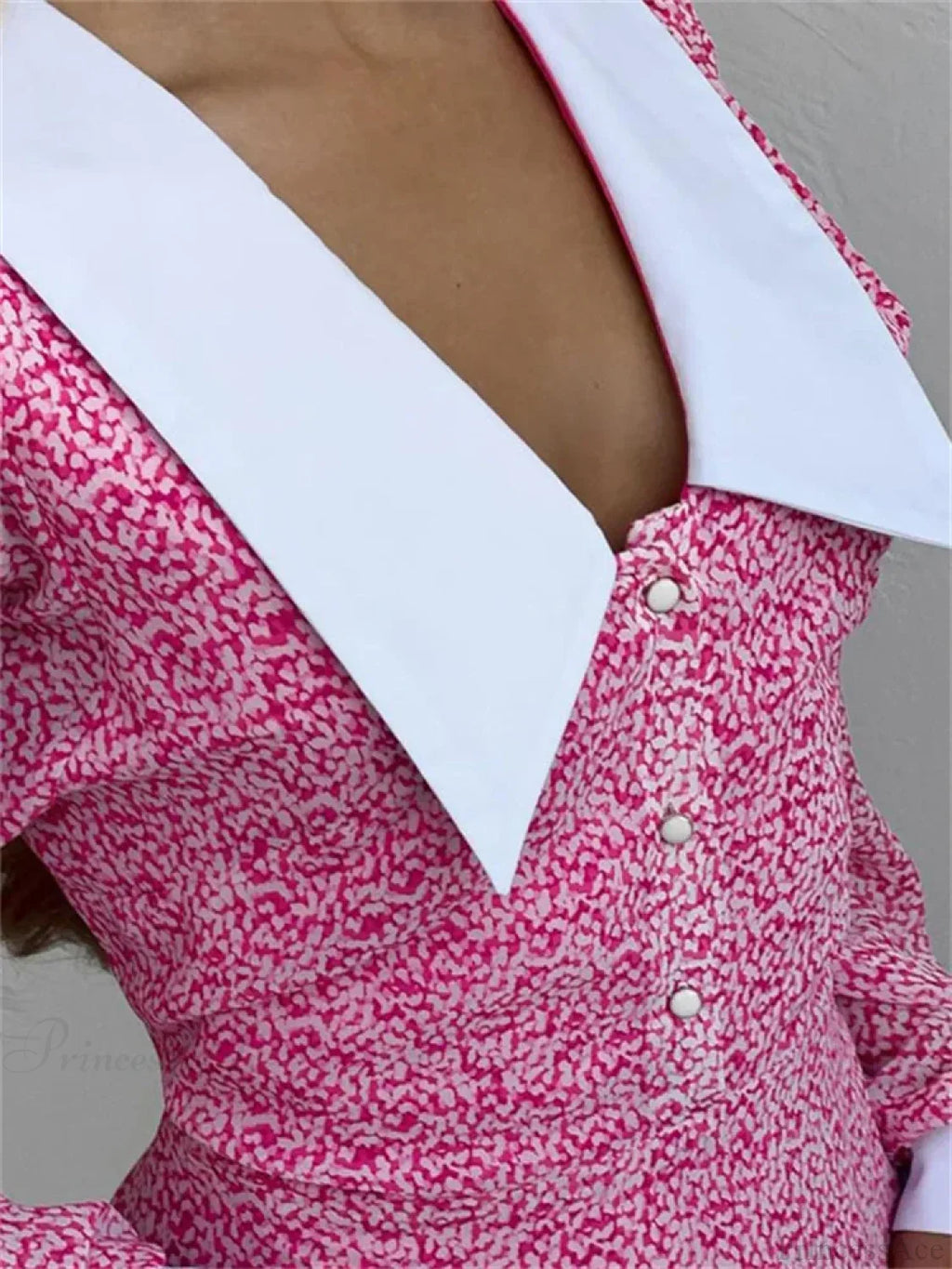 Printed Long Sleeve Mini Dress image 4