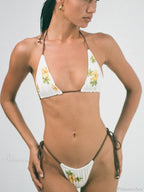 Printed Micro Thong Bikini Set image 1