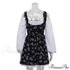 Printed Off-shoulder Lantern Charming Sleeve Flare Mini Dress image 14