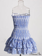 Printed Ruched Stylish Tube Mini Dress image 7